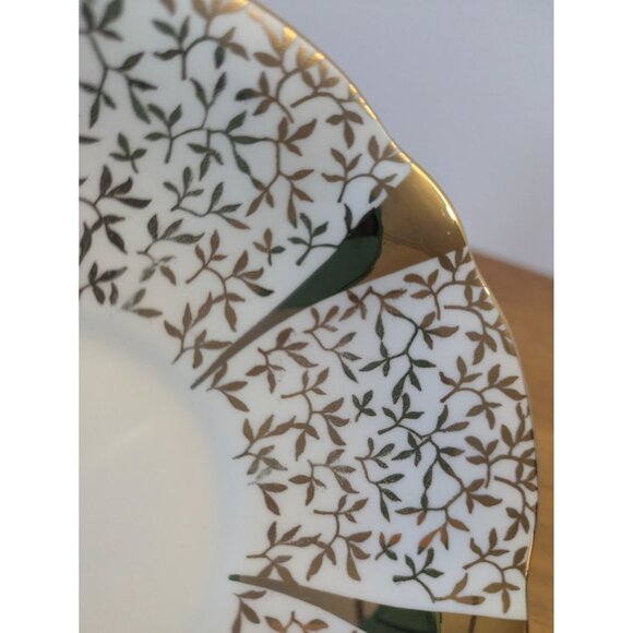 Queen Anne Tea Cup Saucer Wedding Anniversary Design Gold Trim England Vintage - Picture 13 of 16